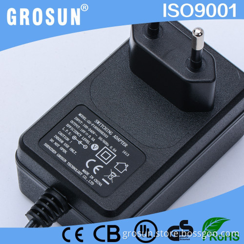 ShenZhen Grosun 18V 0 .5A DC adapter CE approved with EU plug